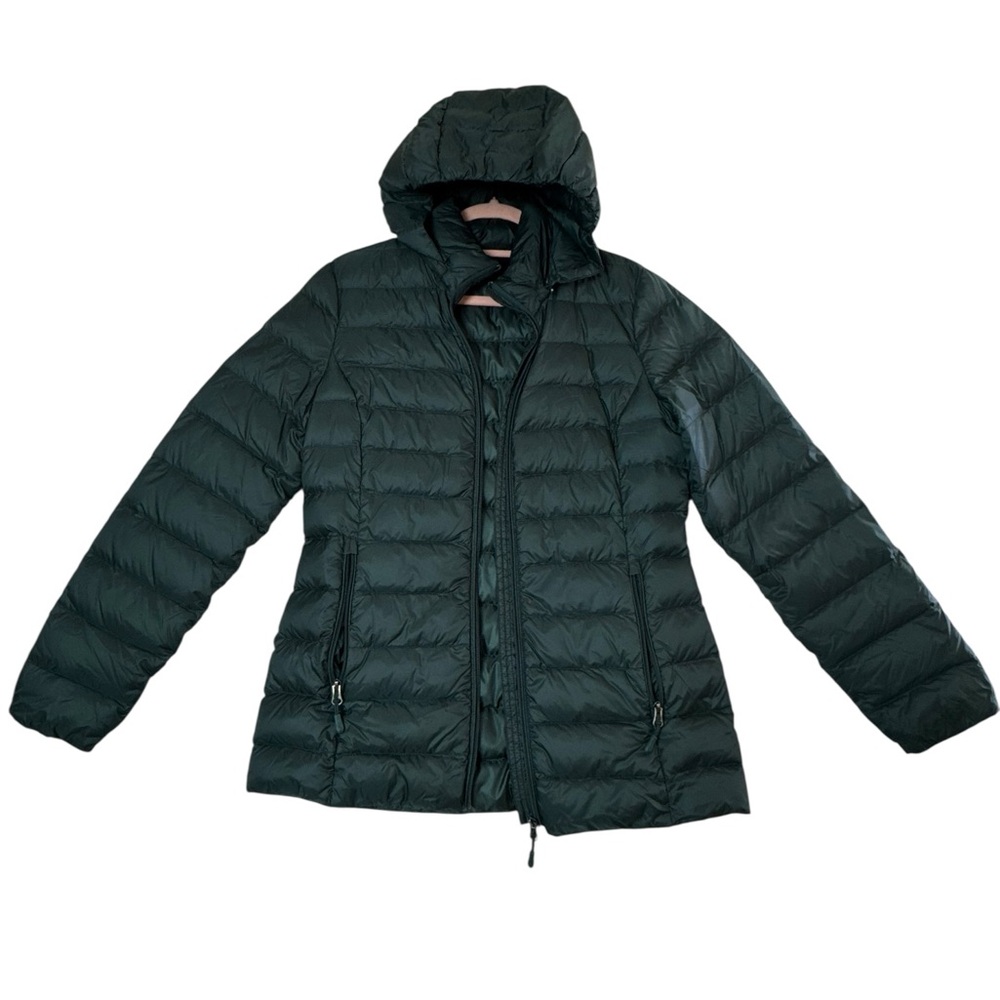 32 Degrees Heat Hooded Puffer Jacket – Size S, Forest‎ Green